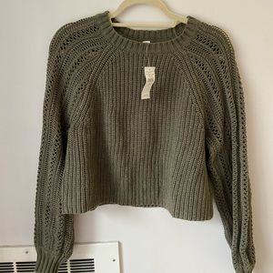 NEW American Eagle Army Green Sweater